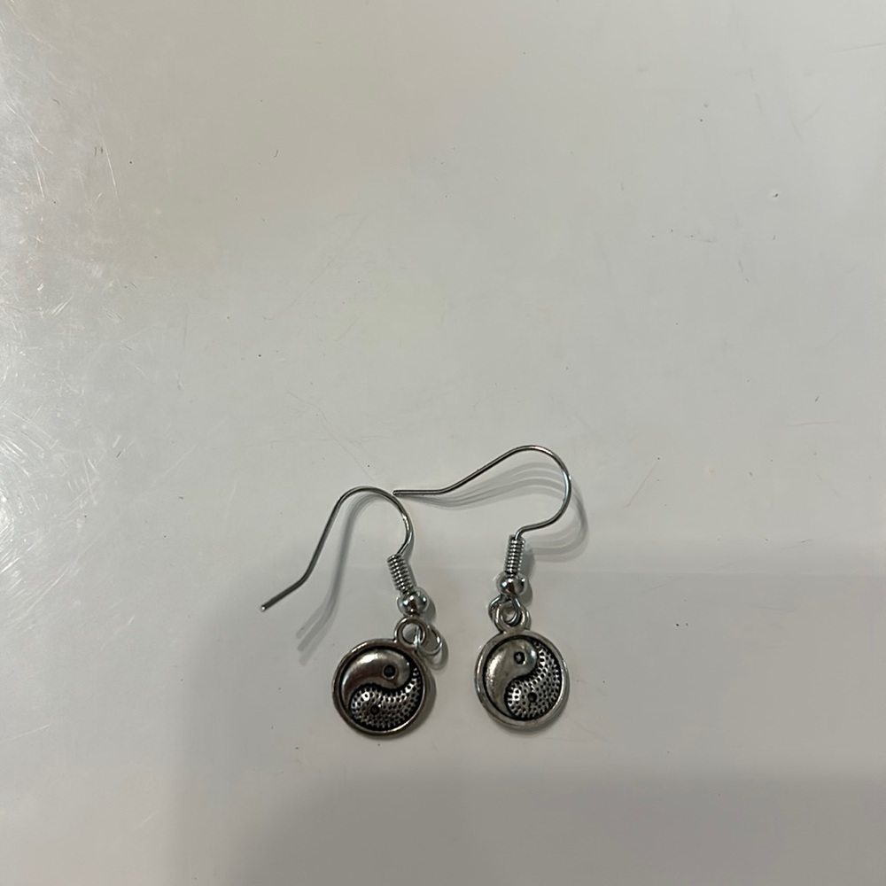 Yin and Yang handmade earrings